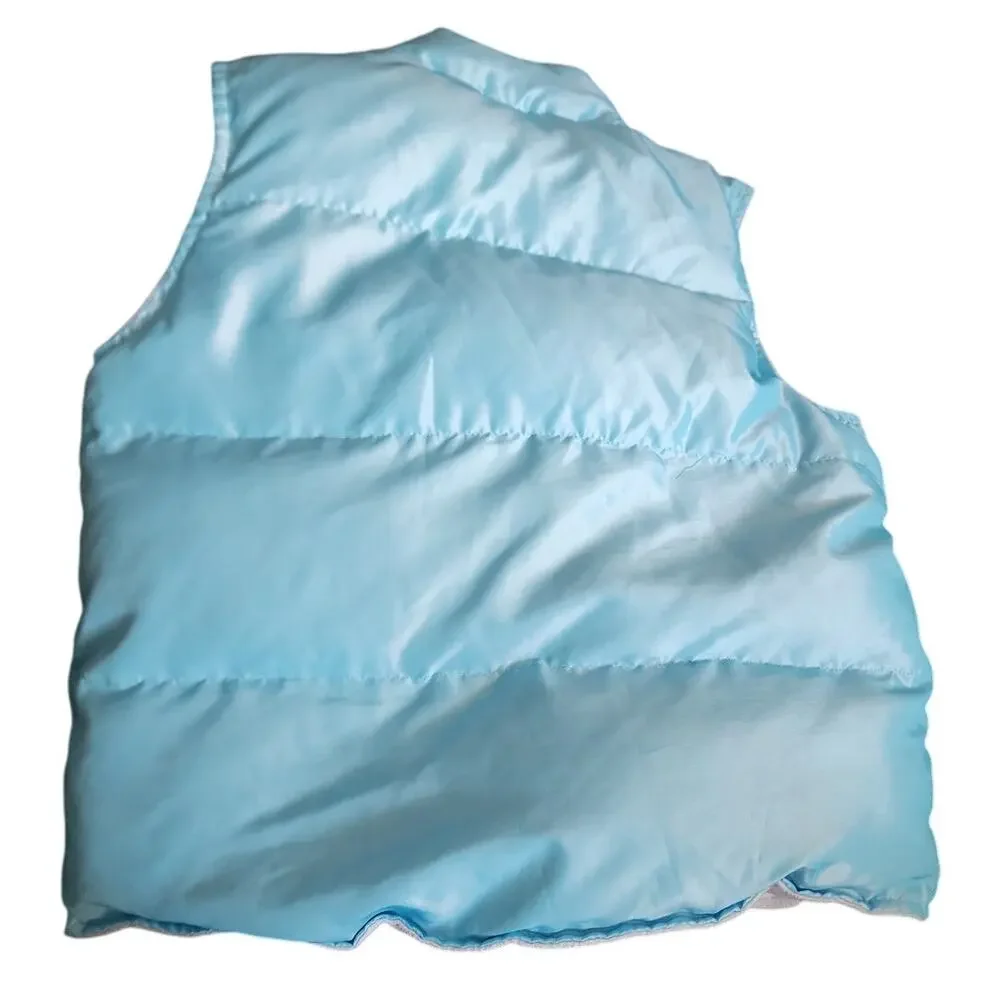 Gap Youth Teal Down Feather Puffer Vest Size XL